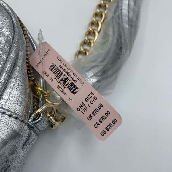 Victoria’s Secret silver metallic crossbody purse - Picture 3 of 8